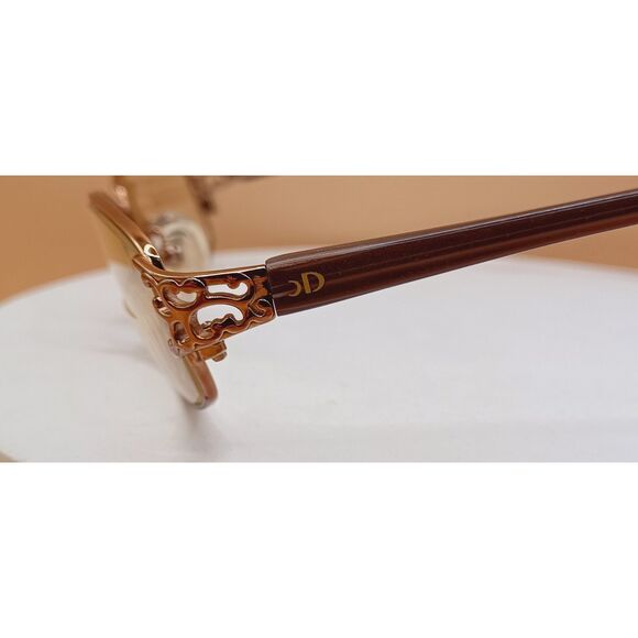 Catherine Deneuve Lunettes CD-268 Brown SBRN Metal Eyeglasses Frame 50-17-135 - Picture 9 of 12